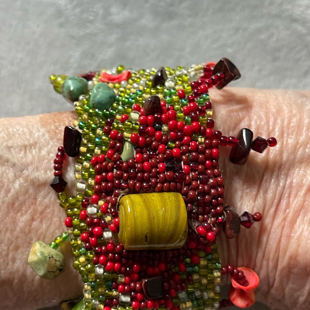 Gorgeous handmade bracelet made from beads and stones